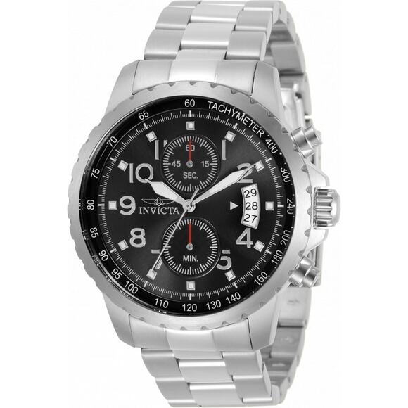 Invicta Specialty Men’s Chronograph Quartz Watch 45mm Stainless Steel Black Dial - Picture 3 of 7
